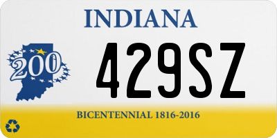 IN license plate 429SZ