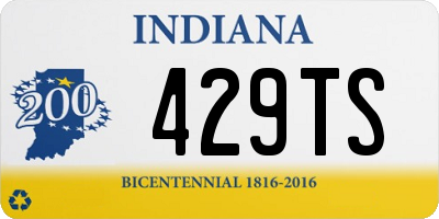 IN license plate 429TS