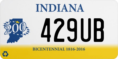 IN license plate 429UB