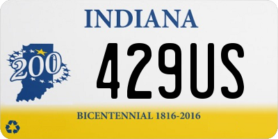 IN license plate 429US