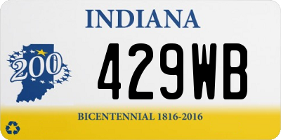 IN license plate 429WB