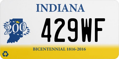 IN license plate 429WF
