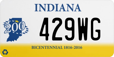 IN license plate 429WG