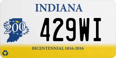 IN license plate 429WI