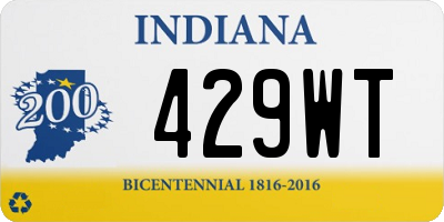 IN license plate 429WT