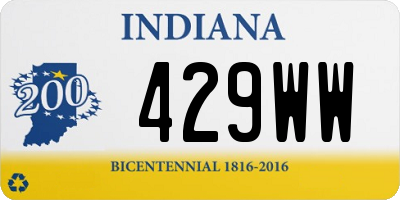 IN license plate 429WW