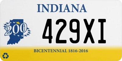 IN license plate 429XI