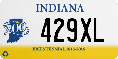 IN license plate 429XL