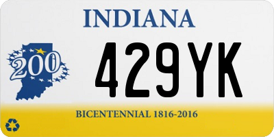 IN license plate 429YK