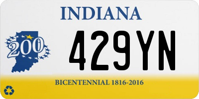 IN license plate 429YN