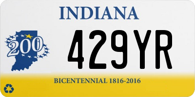 IN license plate 429YR