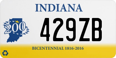 IN license plate 429ZB