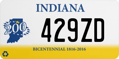 IN license plate 429ZD