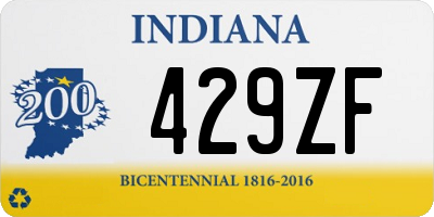 IN license plate 429ZF