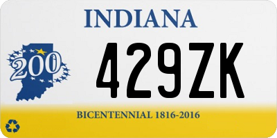 IN license plate 429ZK