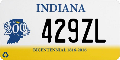 IN license plate 429ZL