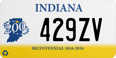 IN license plate 429ZV