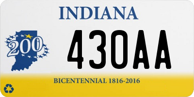 IN license plate 430AA