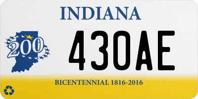 IN license plate 430AE