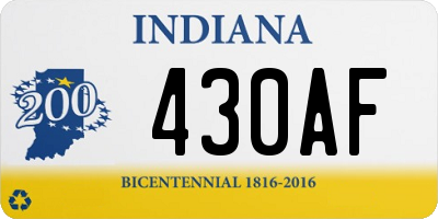 IN license plate 430AF