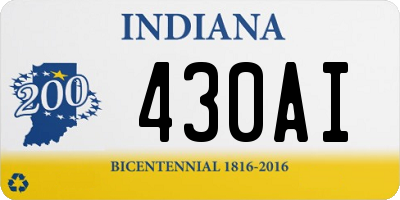 IN license plate 430AI