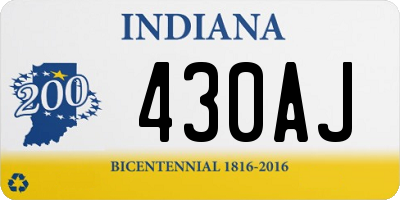 IN license plate 430AJ