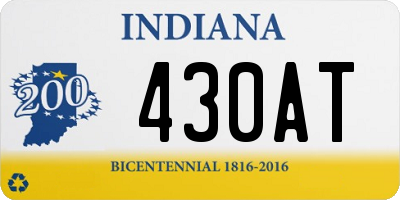 IN license plate 430AT