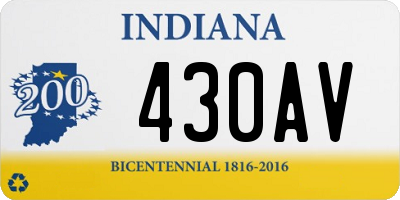 IN license plate 430AV