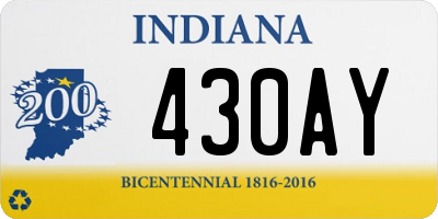 IN license plate 430AY