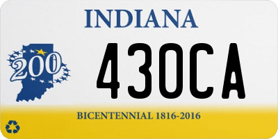 IN license plate 430CA