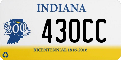 IN license plate 430CC