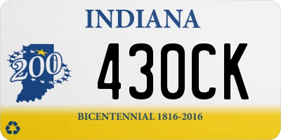 IN license plate 430CK