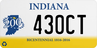 IN license plate 430CT