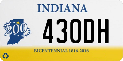 IN license plate 430DH