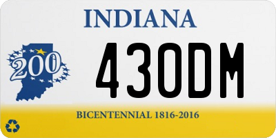 IN license plate 430DM