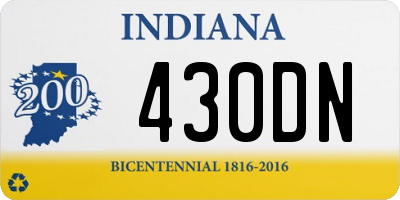 IN license plate 430DN