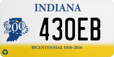 IN license plate 430EB