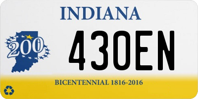 IN license plate 430EN