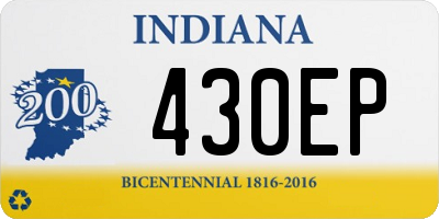 IN license plate 430EP