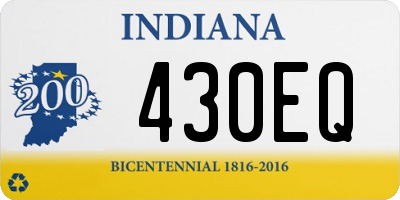 IN license plate 430EQ