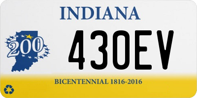 IN license plate 430EV