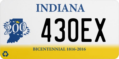 IN license plate 430EX