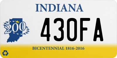 IN license plate 430FA