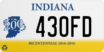 IN license plate 430FD