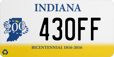 IN license plate 430FF