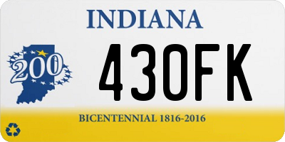 IN license plate 430FK