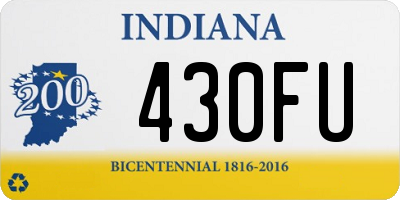 IN license plate 430FU