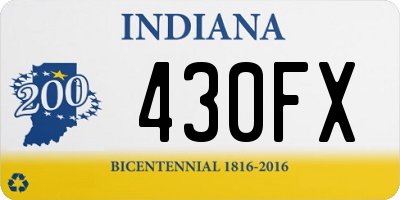 IN license plate 430FX