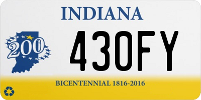 IN license plate 430FY