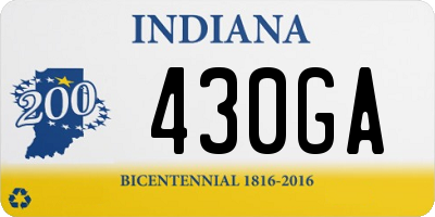 IN license plate 430GA